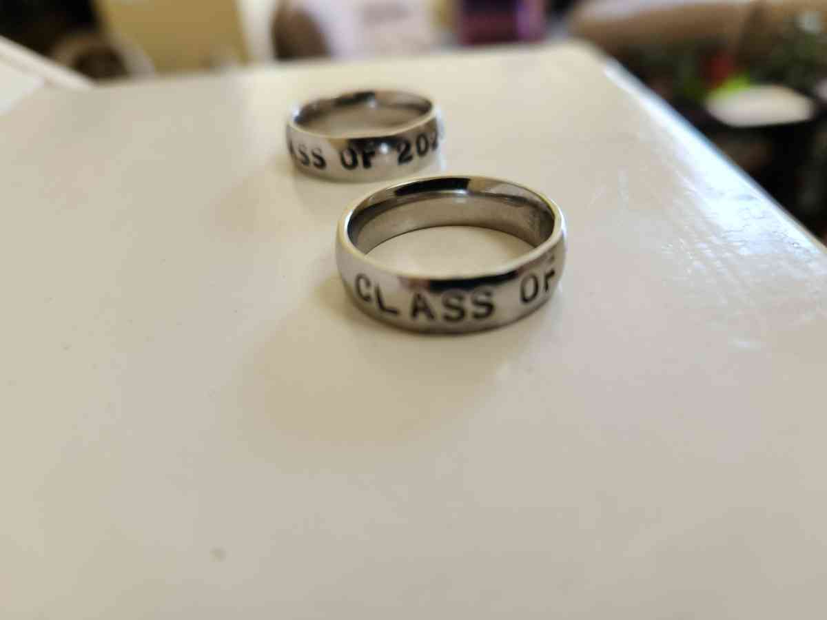 Graduation Stamped Rings - Mcallen, Texas - FleaMarketBay