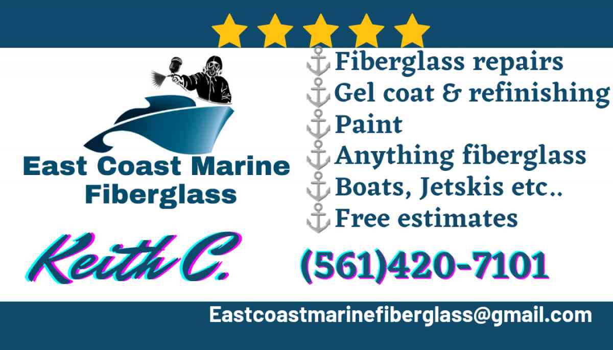 Fiberglass and paint reepairs - Palm Beach, Florida - FleaMarketBay