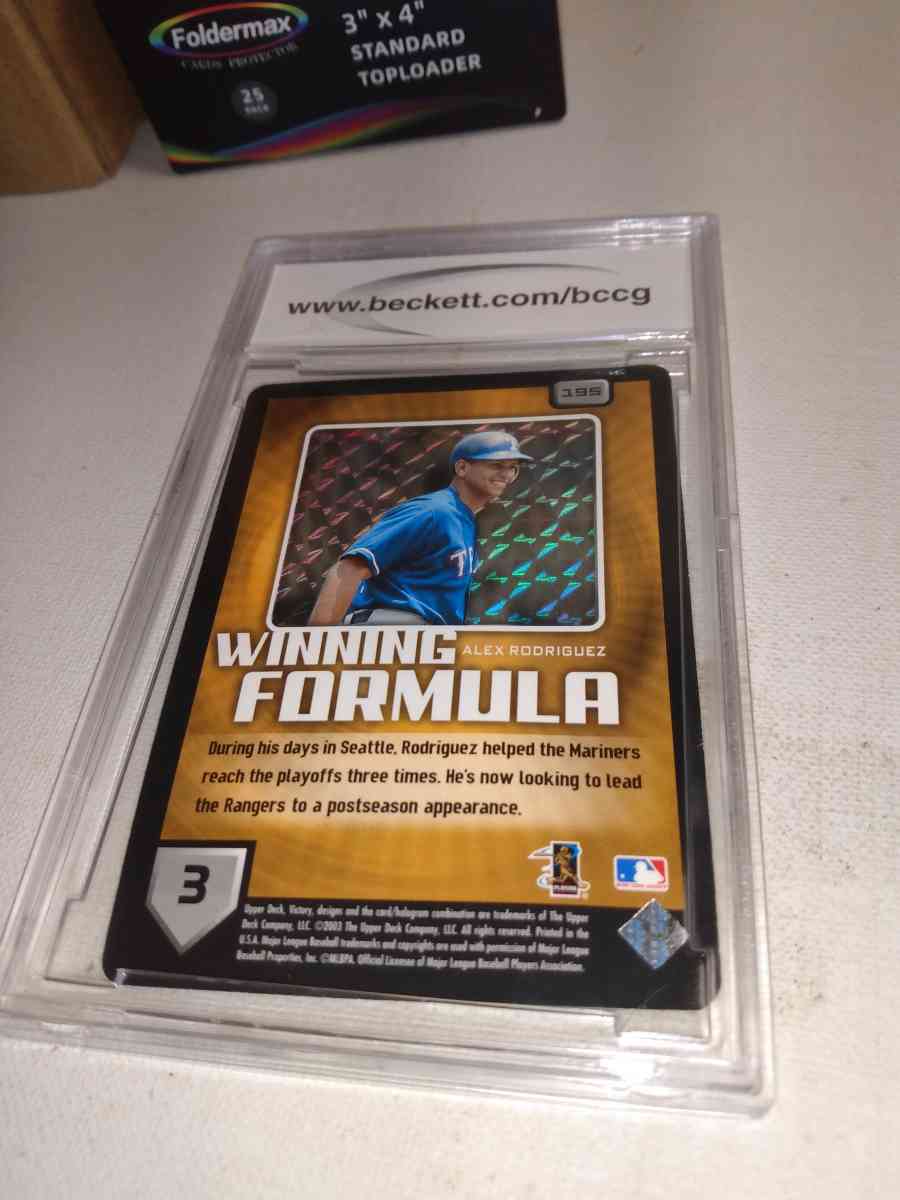 2003 upper Deck victory Alex Rodriguez bccg mint 10 grade - Alicia, Arkansas - FleaMarketBay