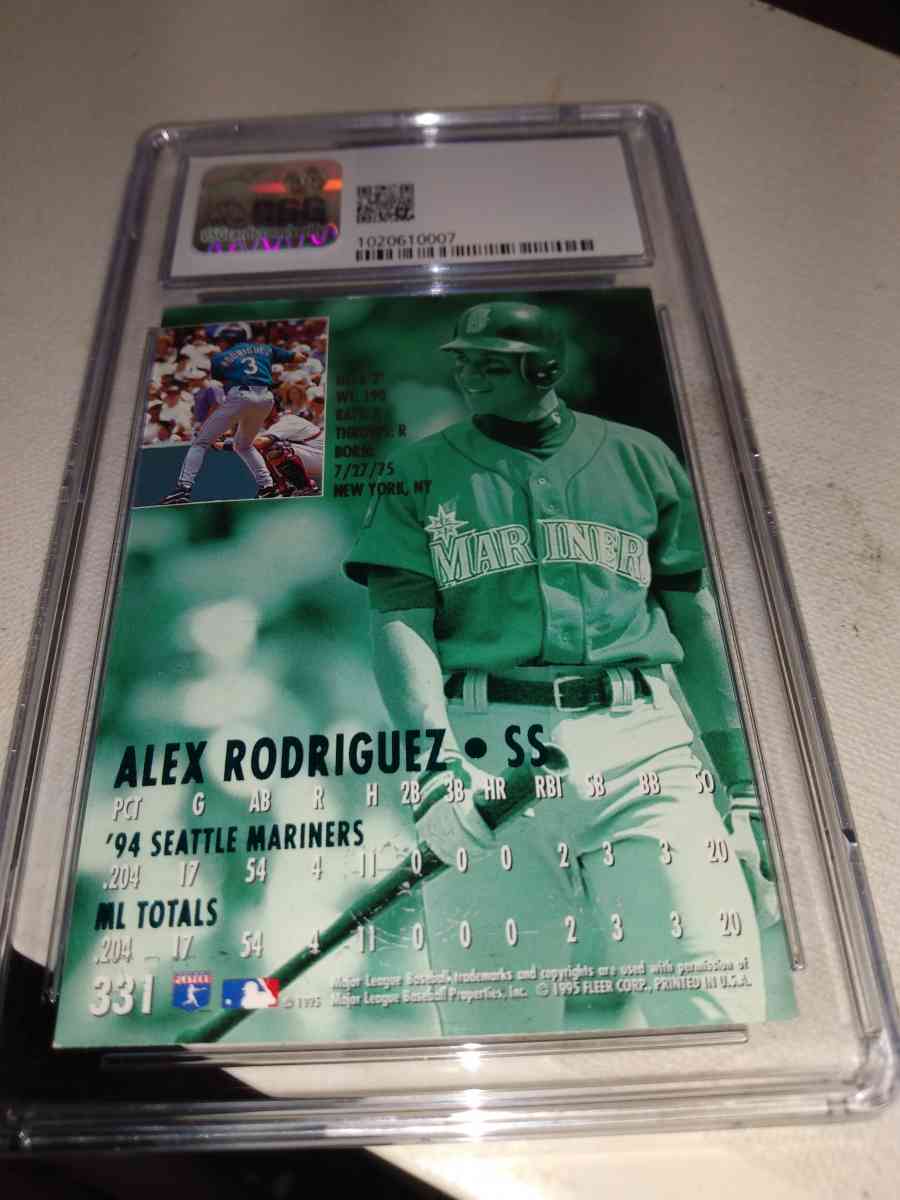 CSG 7 graded 1995 ultra golden medallion Alex Rodriguez rook - Alicia, Arkansas - FleaMarketBay