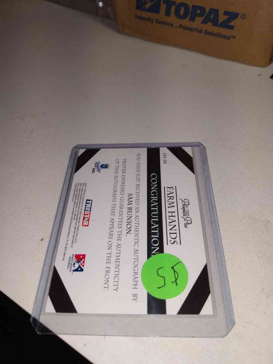 2007 TriStar farm hands Sam Runion autograph - Alicia, Arkansas - FleaMarketBay