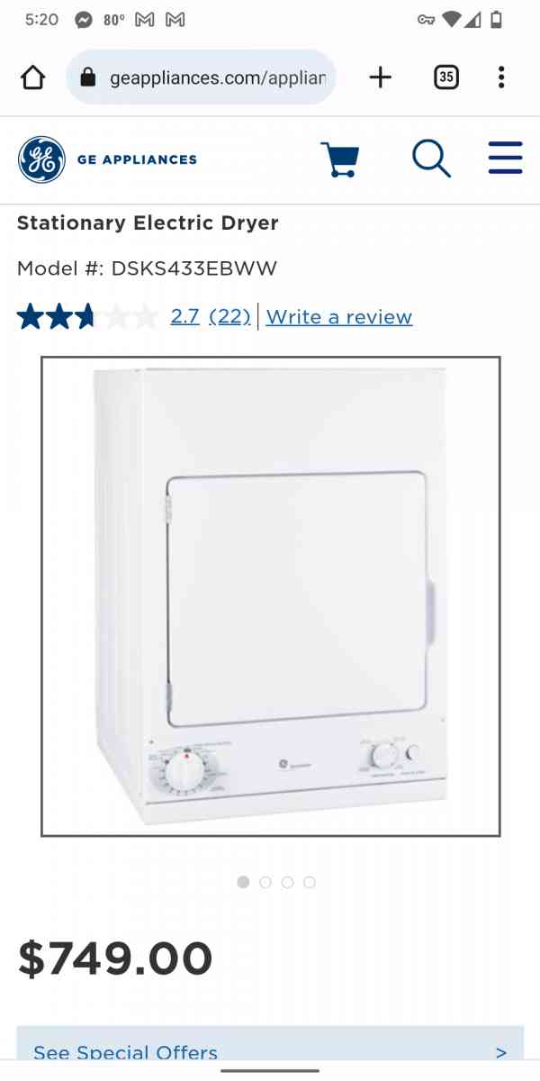 General Electric Washer and Dryer - Roanoke, Virginia - FleaMarketBay