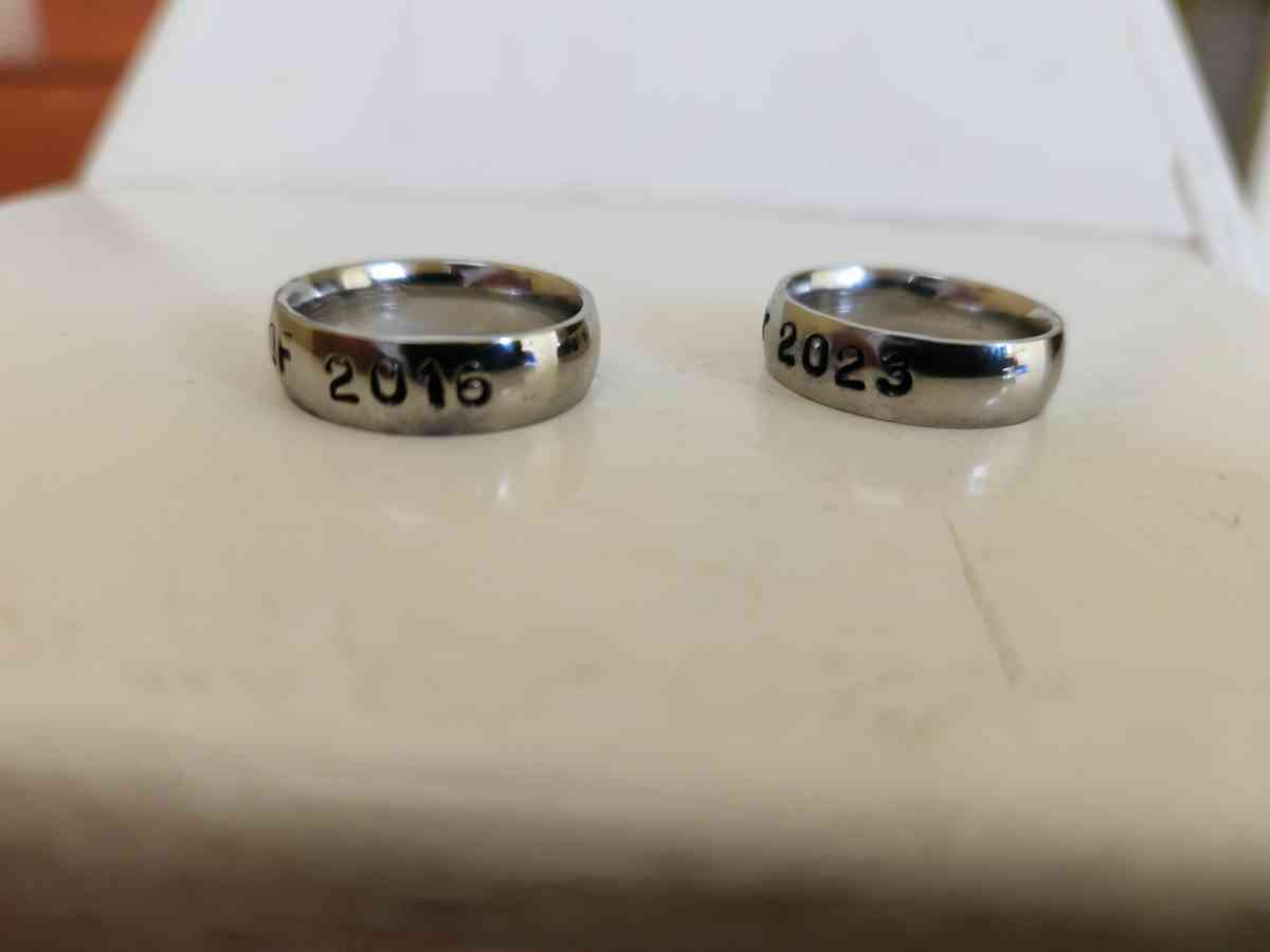Graduation Stamped Rings - Mcallen, Texas - FleaMarketBay