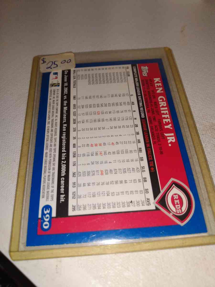 2003 Ken Griffey Jr Topps - Alicia, Arkansas - FleaMarketBay