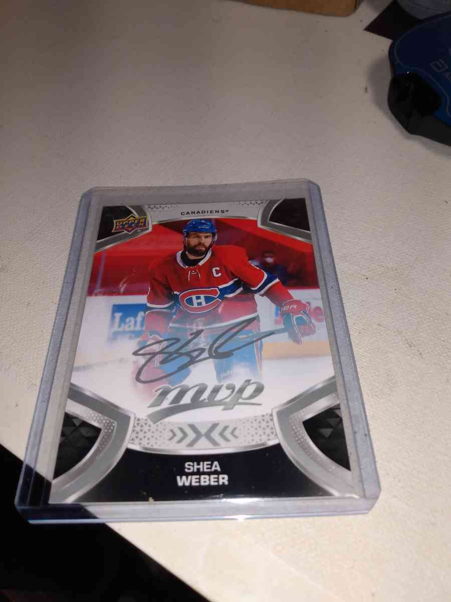 MVP upper Deck hockey autograph Shea Weber