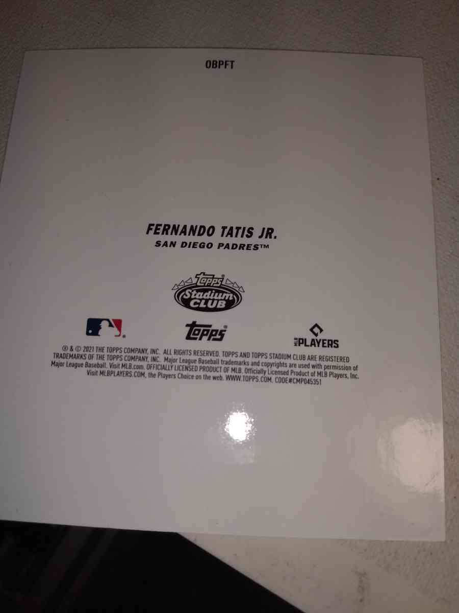 2021 Master photo Fernando tattis Jr - Alicia, Arkansas - FleaMarketBay