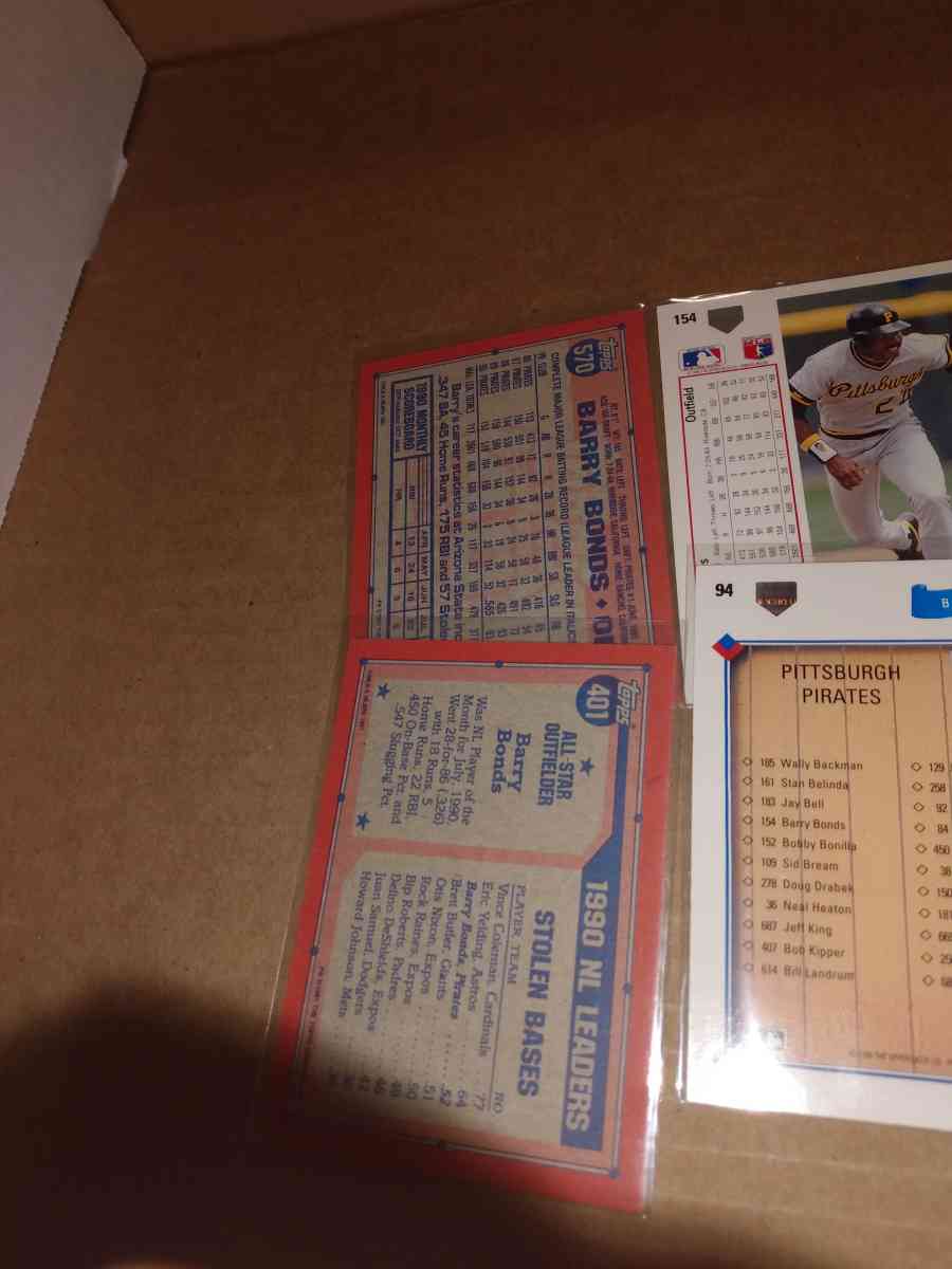 six card lot of Barry bonds - Alicia, Arkansas - FleaMarketBay
