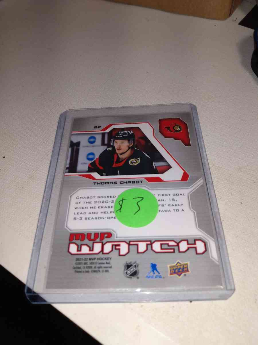 MVP upper Deck 2021 autograph Thomas chabot - Alicia, Arkansas - FleaMarketBay