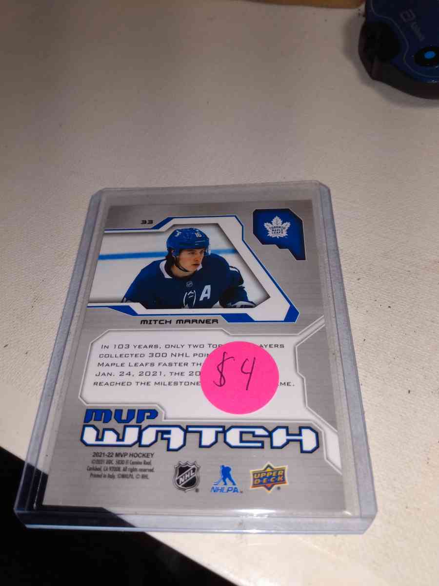 2022 upper Deck MVP hockey Mitch marner autograph - Alicia, Arkansas - FleaMarketBay