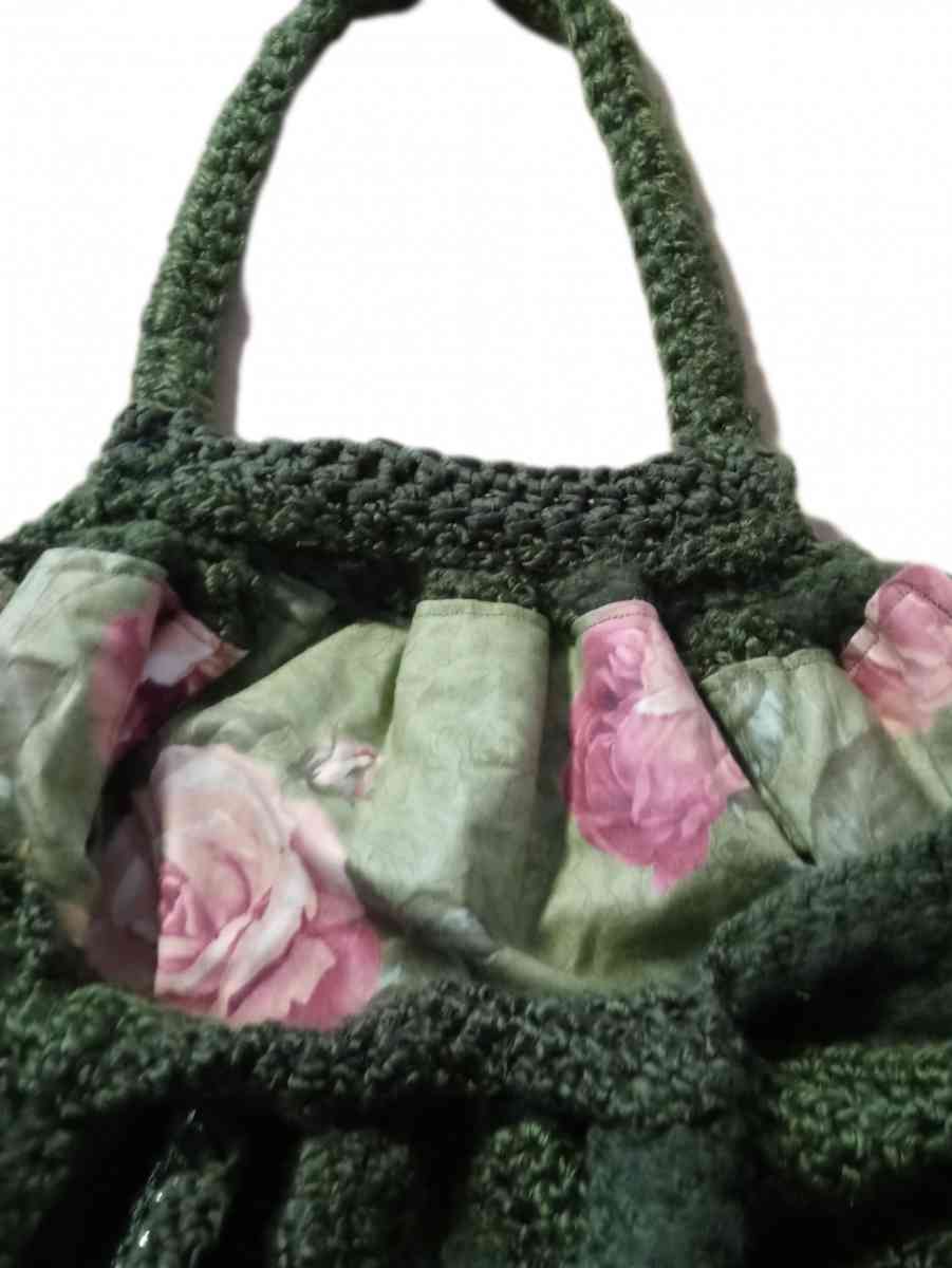 Handmade Crocheted Fat Bottom Bag Lined - Henderson, Nevada - FleaMarketBay