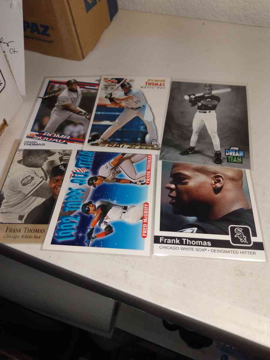 six cards Frank Thomas the Big hurt Hall of famer - Alicia, Arkansas - FleaMarketBay