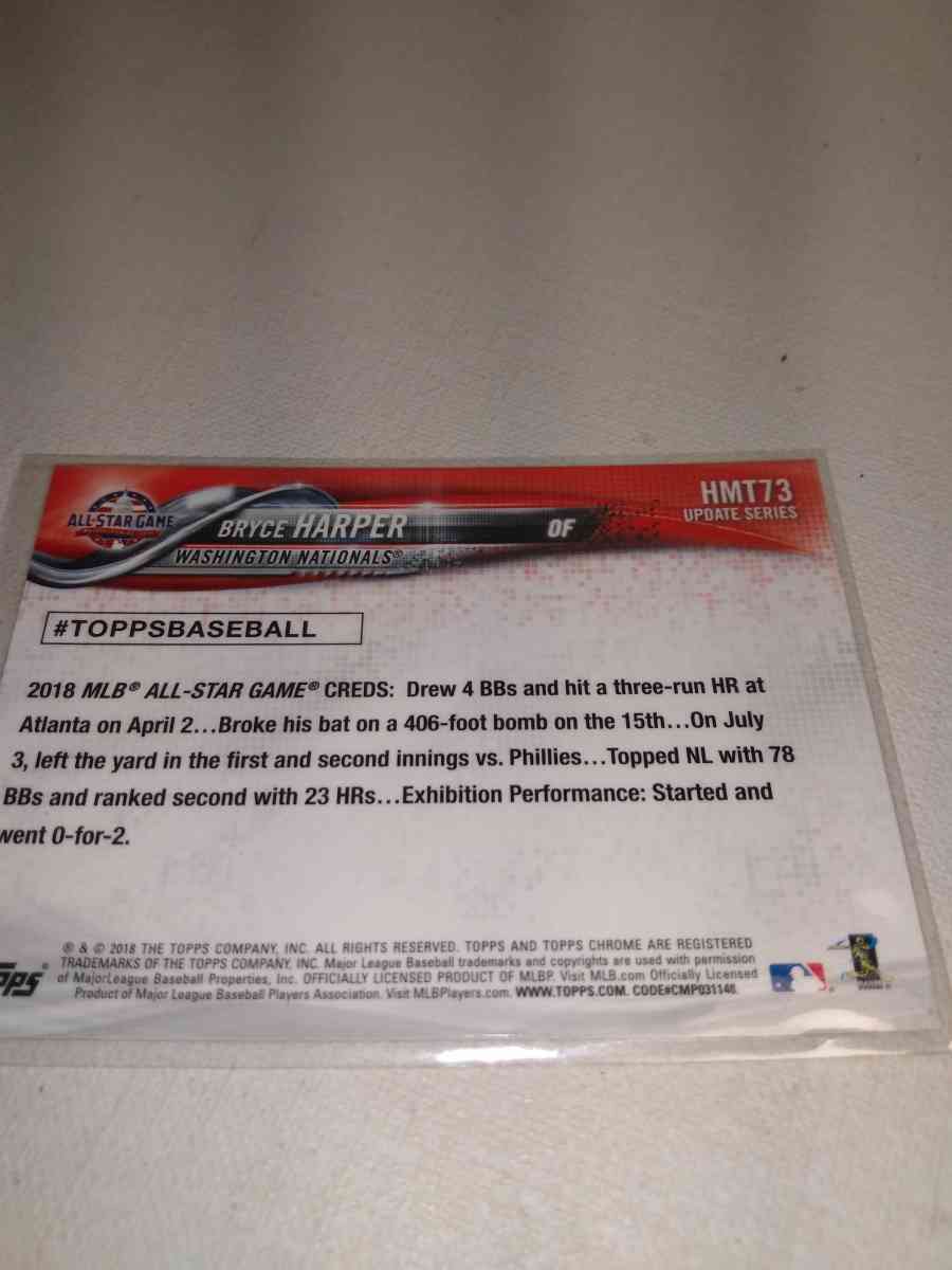 2018 Topps Chrome Bryce Harper - Alicia, Arkansas - FleaMarketBay