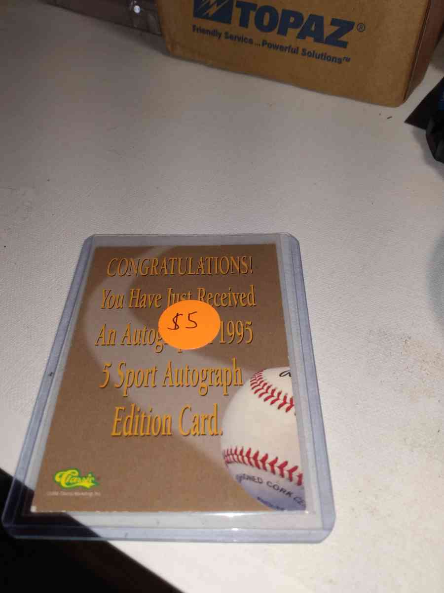 1995 classic Justin hermanson autograph - Alicia, Arkansas - FleaMarketBay