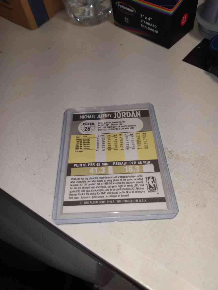 1990 Fleer Michael Jordan - Alicia, Arkansas - FleaMarketBay