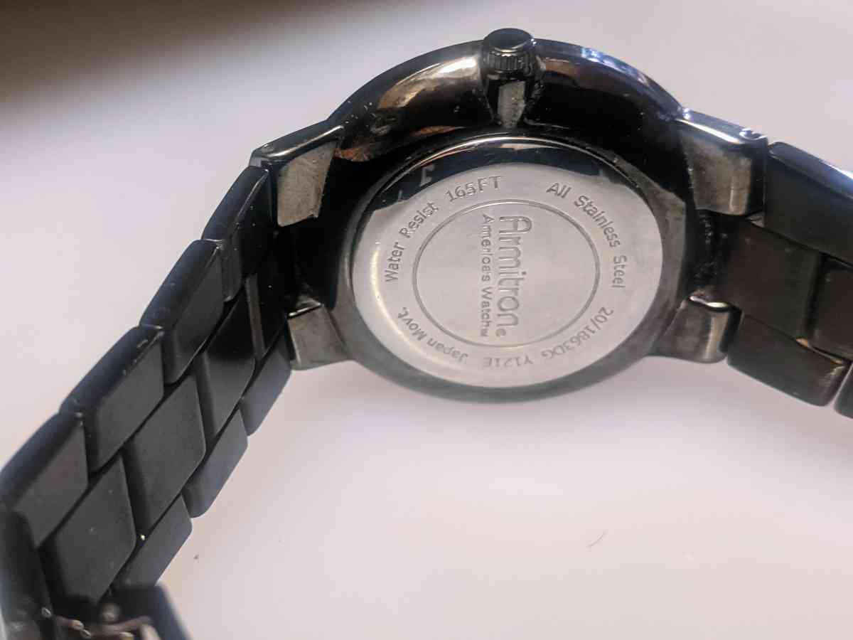 Armitron Mens Wrist Watch Black Stainless Stee201863DG Y121E - San Diego, California - FleaMarketBay