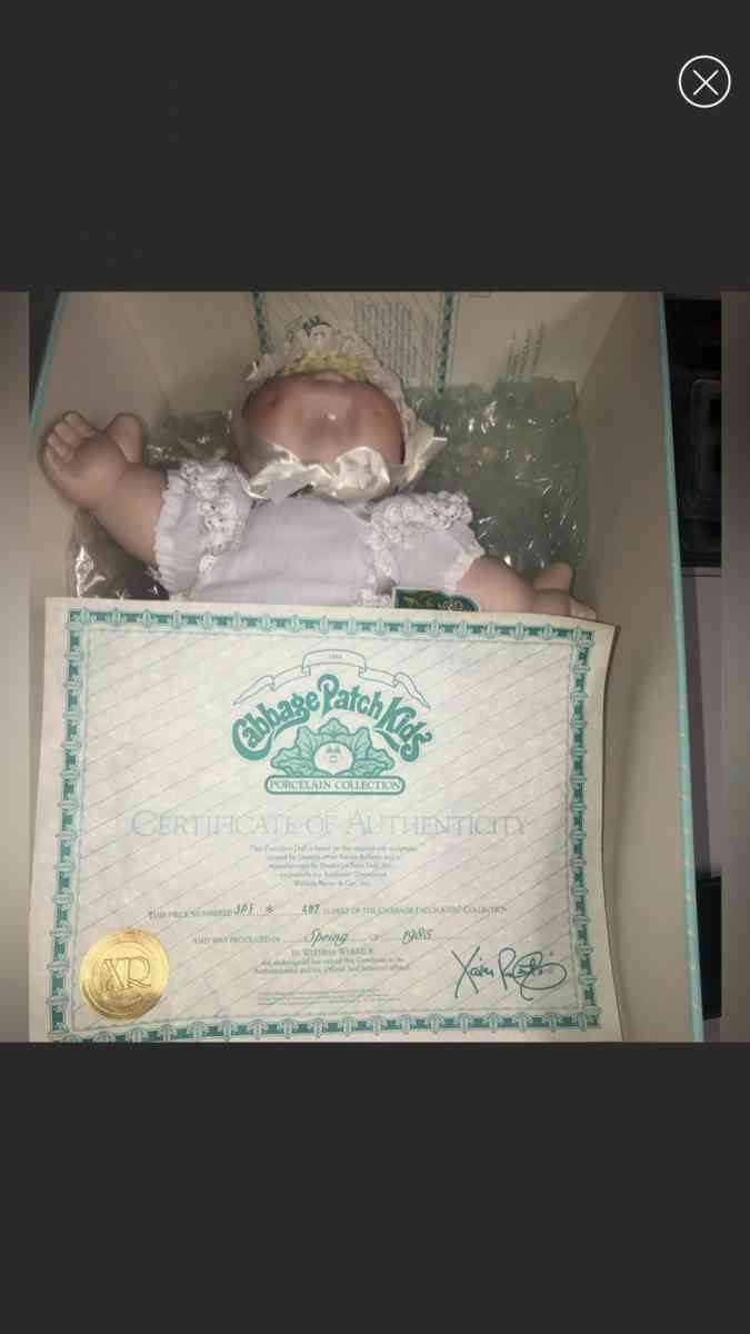 1985 Cabbage Patch Porcelain Doll I Jennifer Alice - Jeffersonville, Indiana - FleaMarketBay