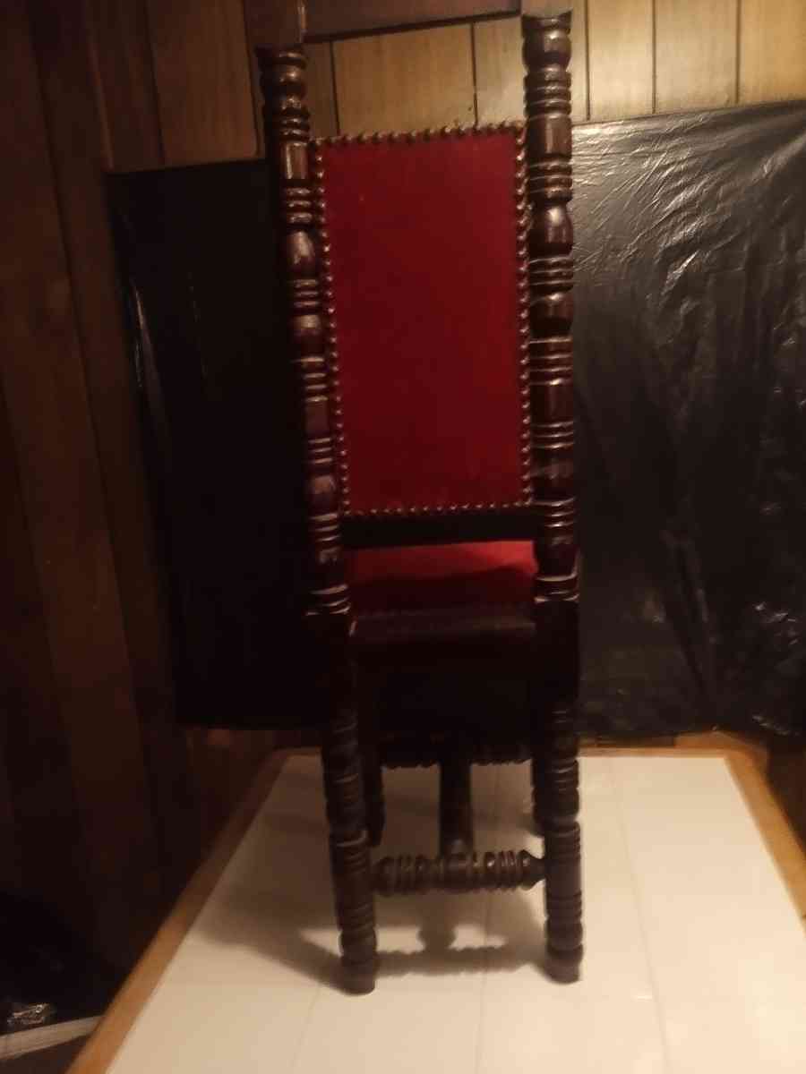 Antique Jacoben Gothic carved high back chair - Jackson, Louisiana - FleaMarketBay