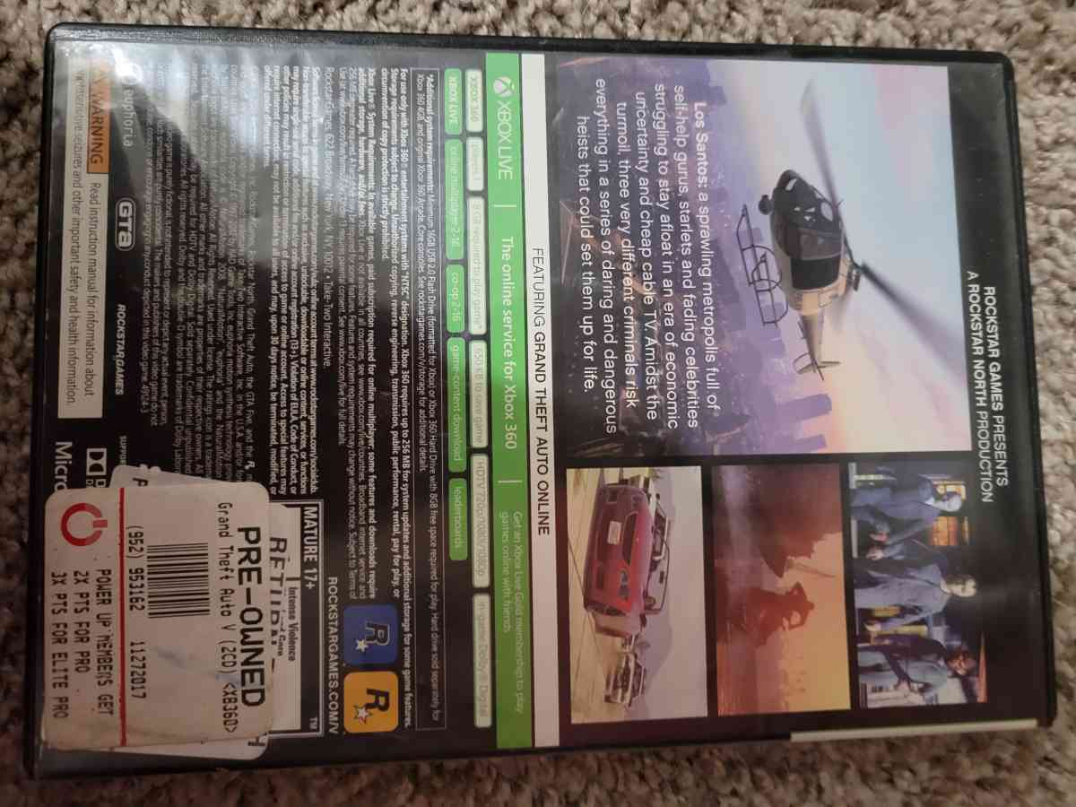 gta 5 xbox 360 - Mequon, Wisconsin - FleaMarketBay