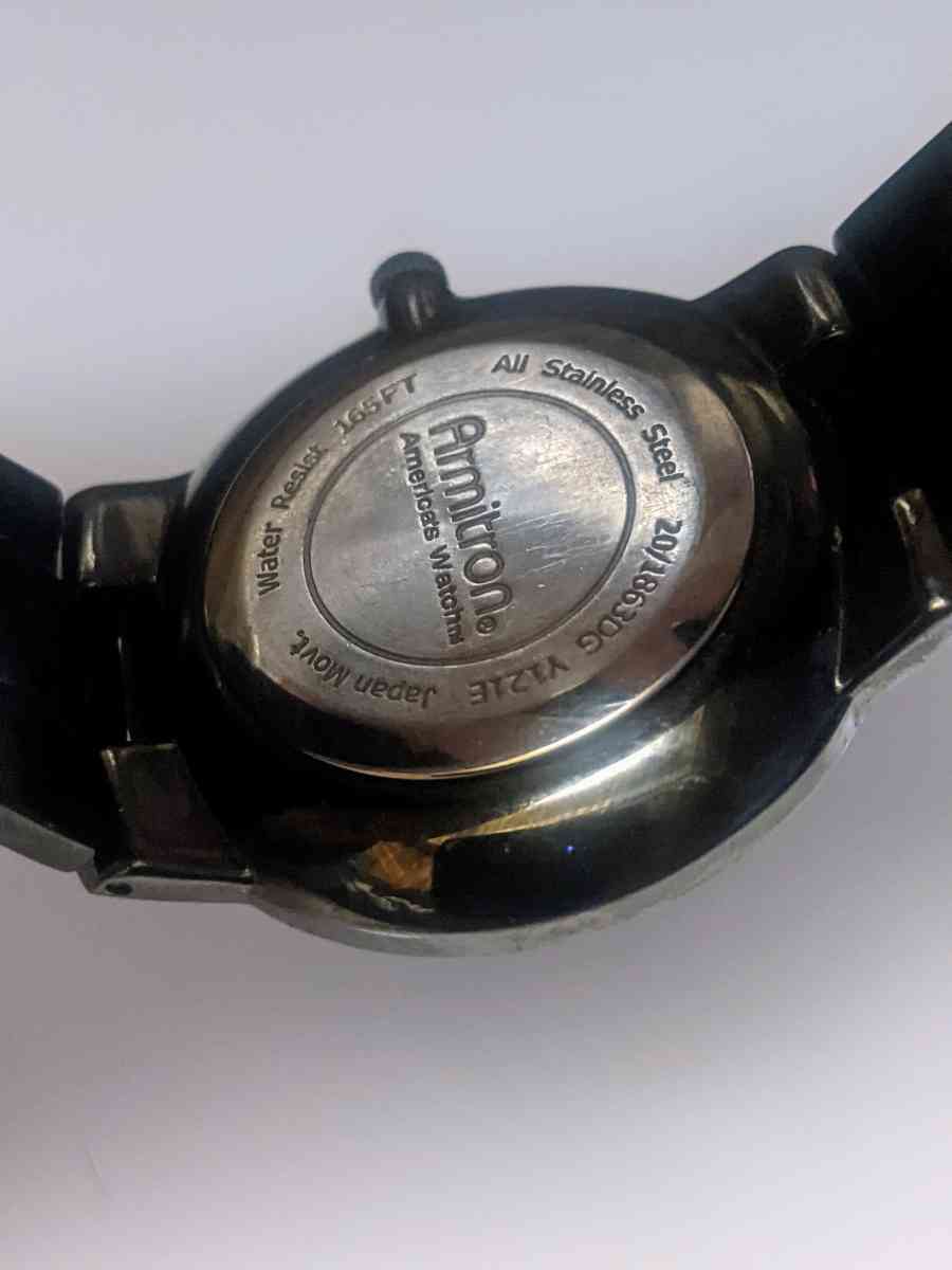 Armitron Mens Wrist Watch Black Stainless Stee201863DG Y121E - San Diego, California - FleaMarketBay