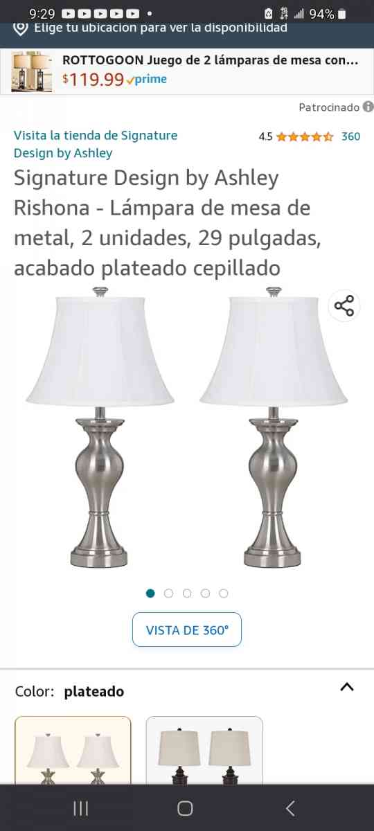 lamparas 2 nuevas x 150 Las 2 de - Alicia, Arkansas - FleaMarketBay