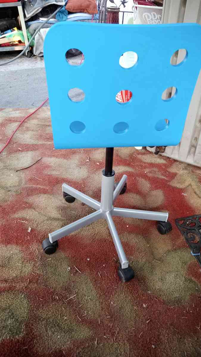 Childrens Blue IKEA Computer Swivel Chair - Manteno, Illinois - FleaMarketBay