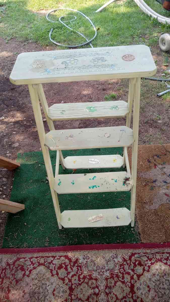 Hand Painted 6 Step Ladder - Manteno, Illinois