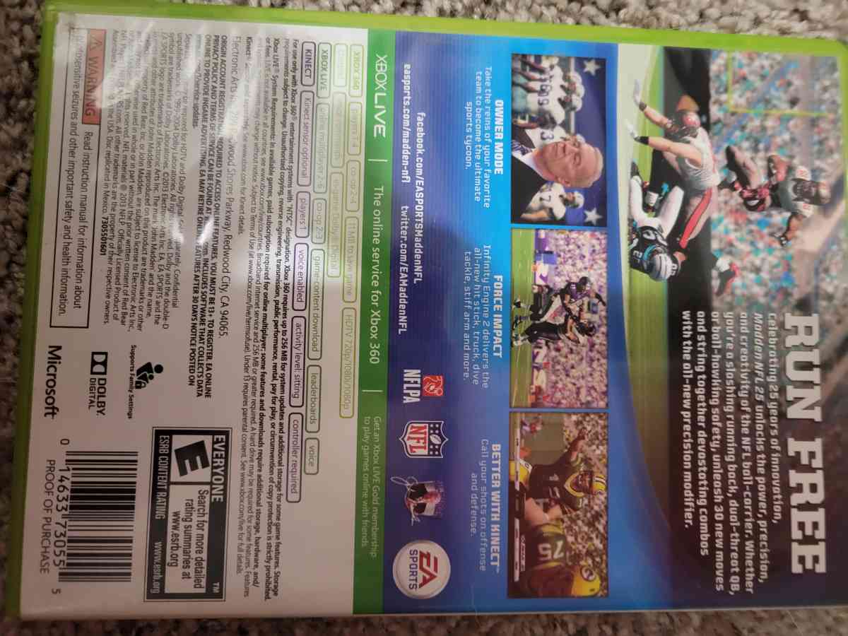 madden 25 xbox 360 - Mequon, Wisconsin - FleaMarketBay