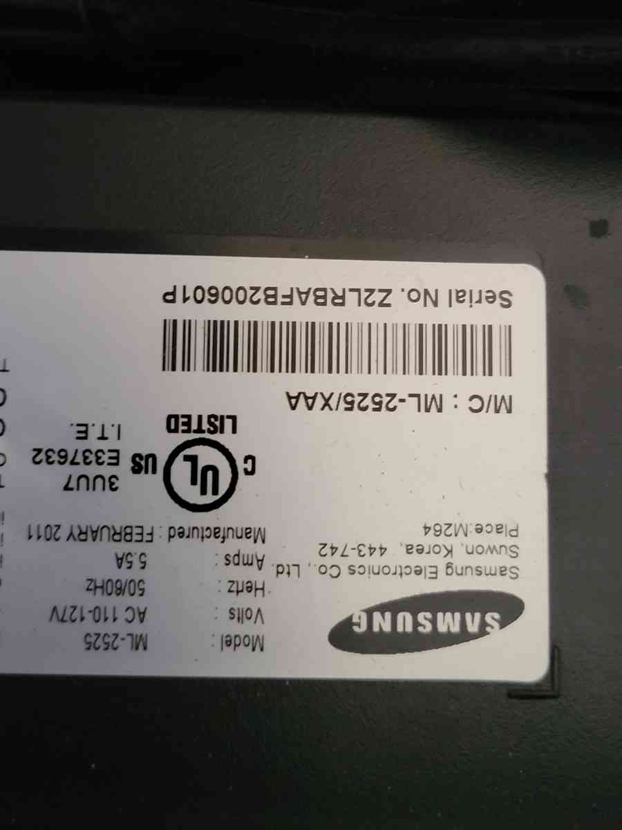 Samsung printer ML2525 - Provo, Utah - FleaMarketBay