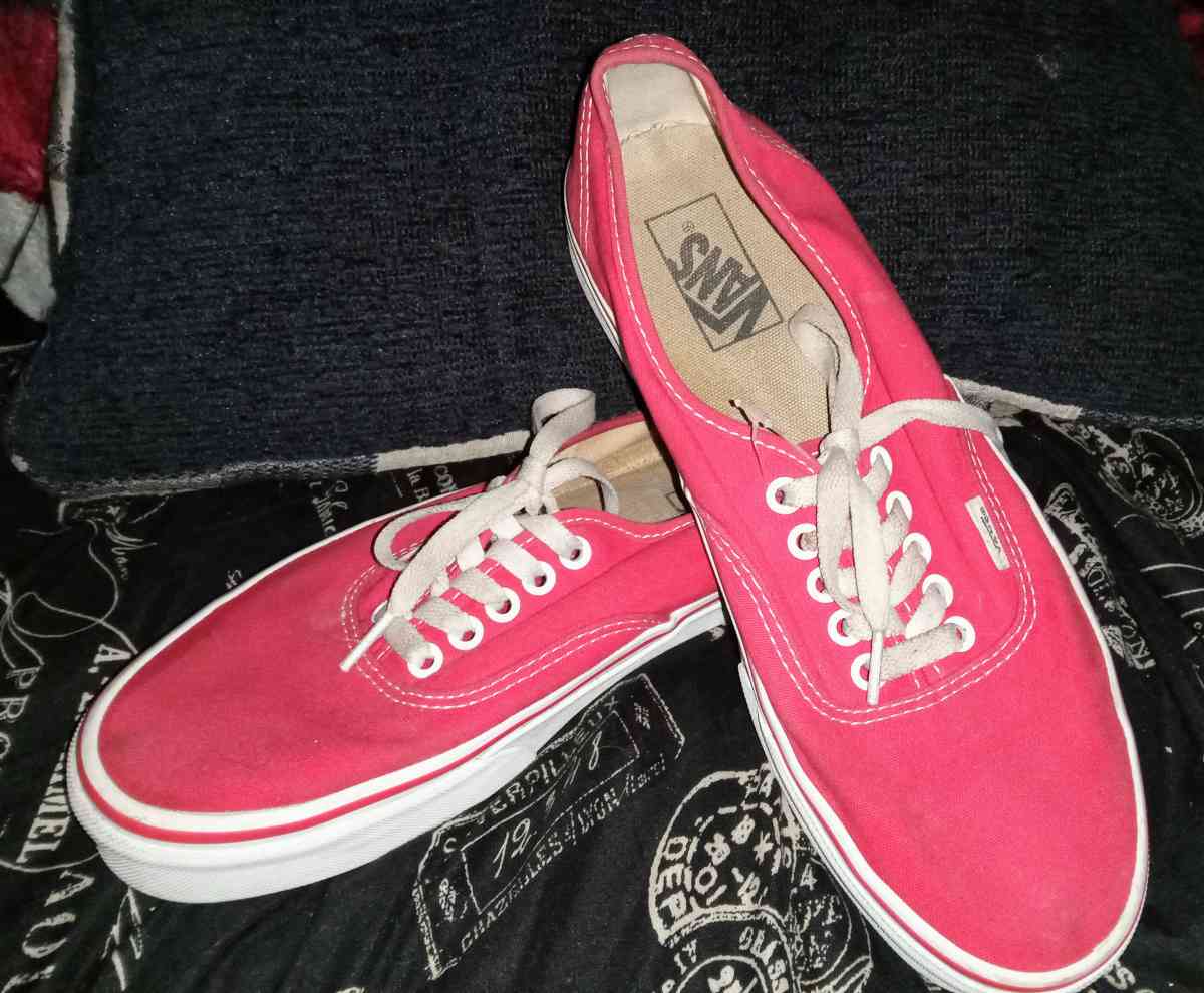 Vans Authentic off the wall carmine rose canvas shoes - Akron, Ohio - FleaMarketBay