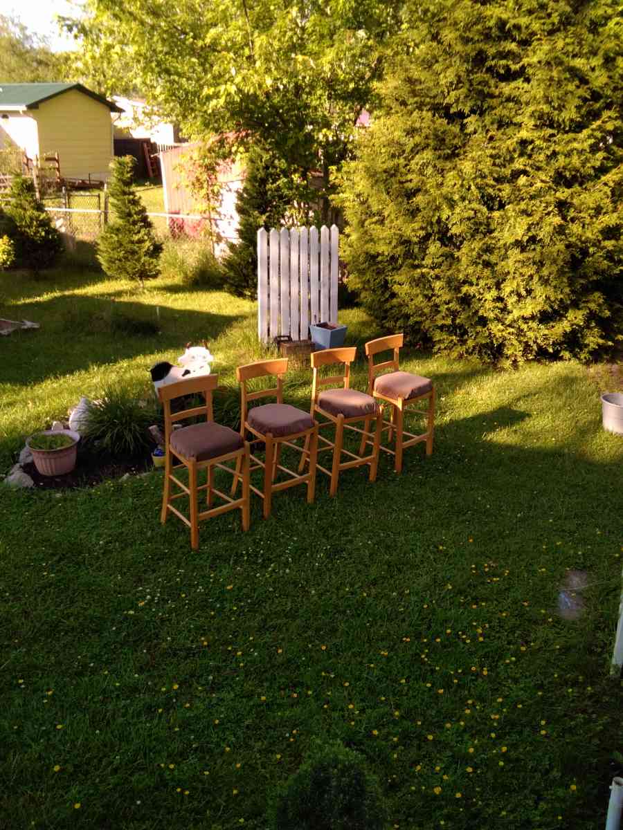 4 bar height wood stools - Princeton, West Virginia - FleaMarketBay