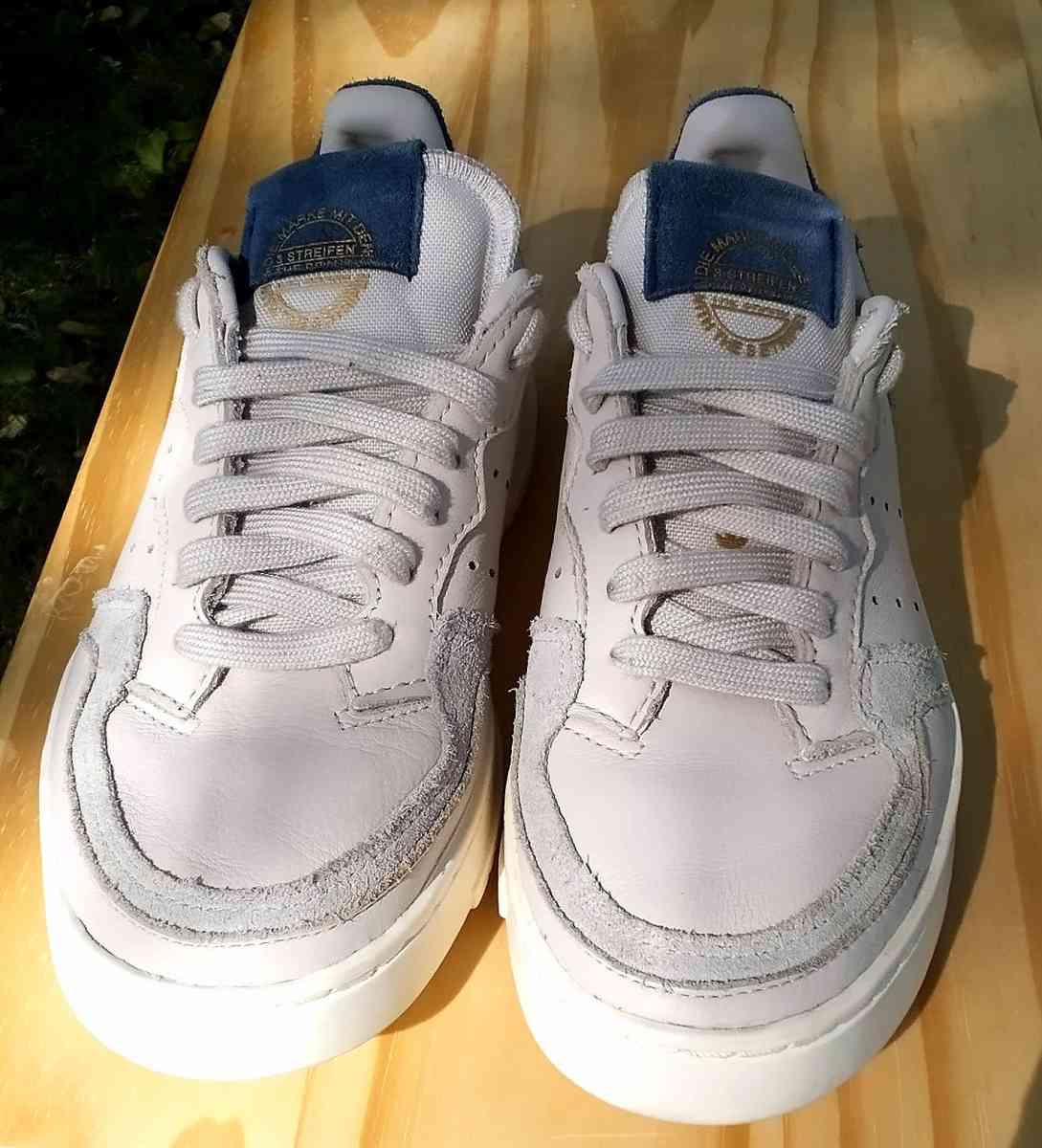 Adidas SuperSports Colligate Clear Brown Navy Shoes - Belleville, Illinois - FleaMarketBay