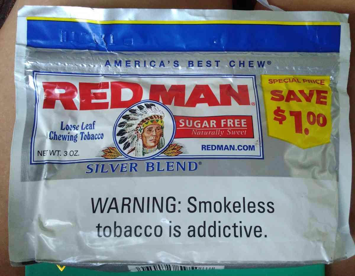 7 PACKS RedMan Loose Leaf Silver Blend Chewing Tabacco - Sulphur, Louisiana - FleaMarketBay