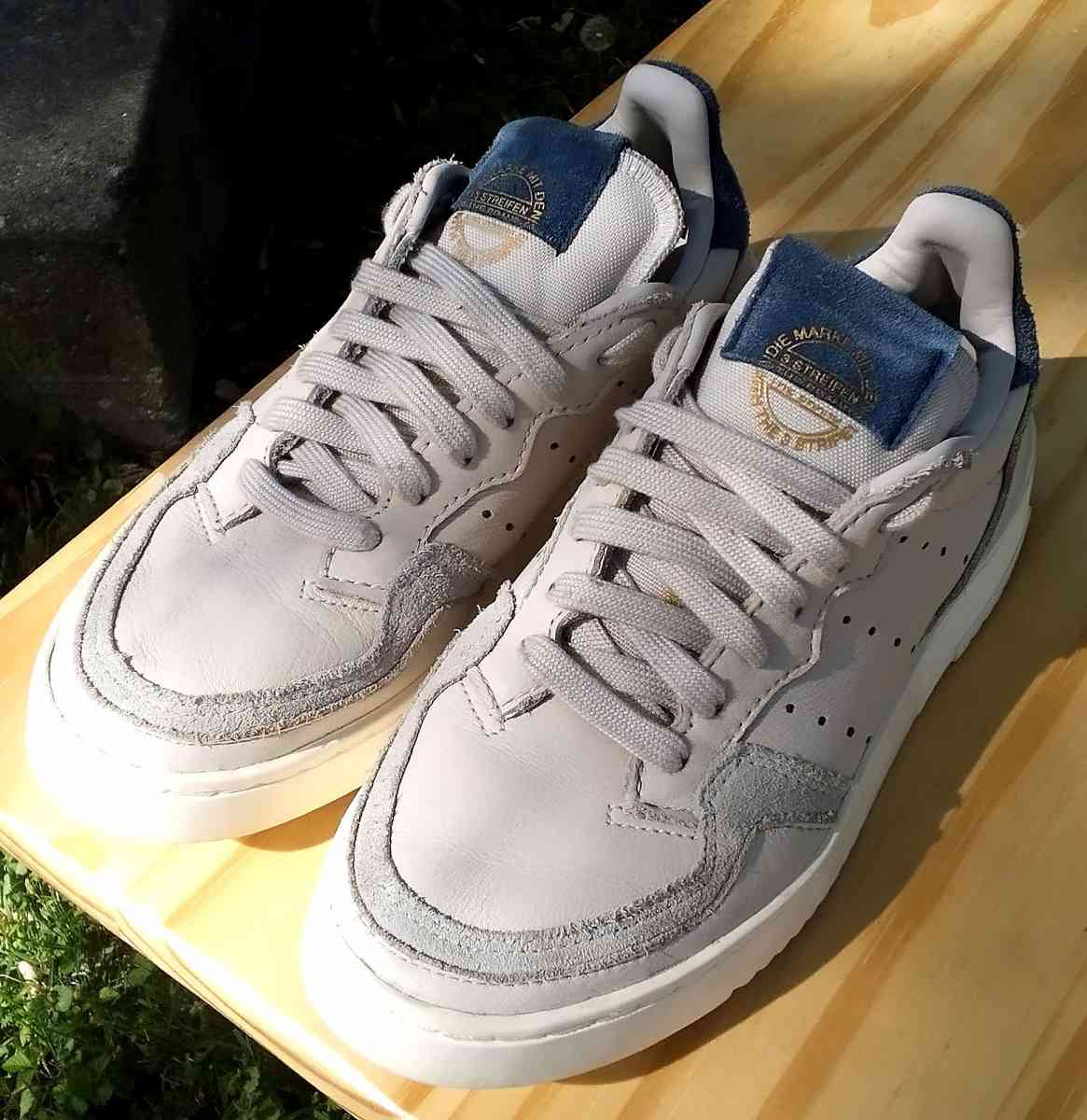 Adidas SuperSports Colligate Clear Brown Navy Shoes - Belleville, Illinois - FleaMarketBay