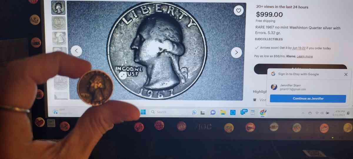 RARE 1967 no mint Quarter with errors and die - Cincinnati, Ohio