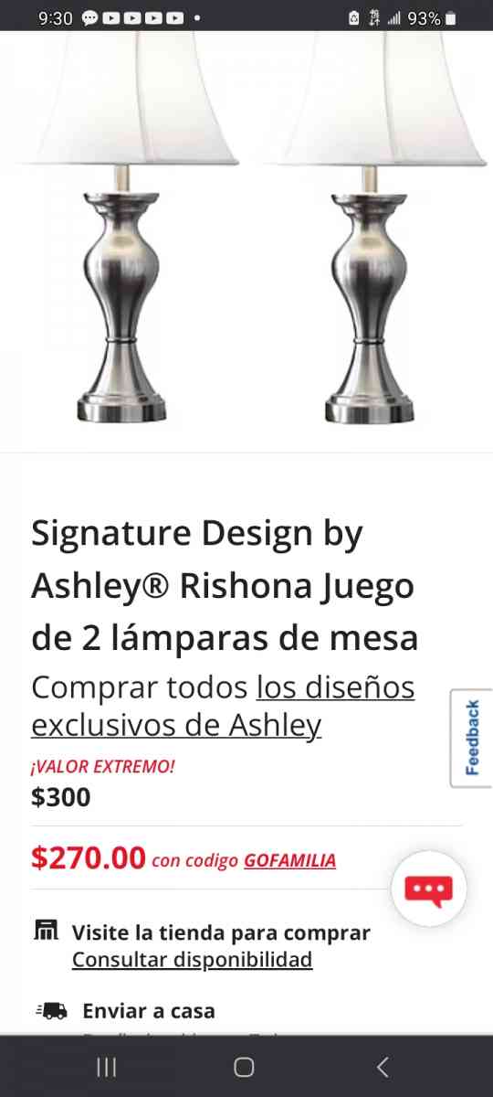 lamparas 2 nuevas x 150 Las 2 de