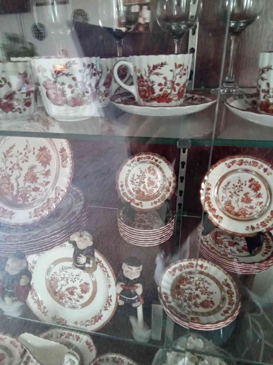 100 year old Spode Indian Tree China and cabinet - Gardnerville, Nevada - FleaMarketBay