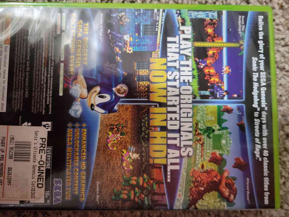 sonic collection xbox 360 - Mequon, Wisconsin - FleaMarketBay