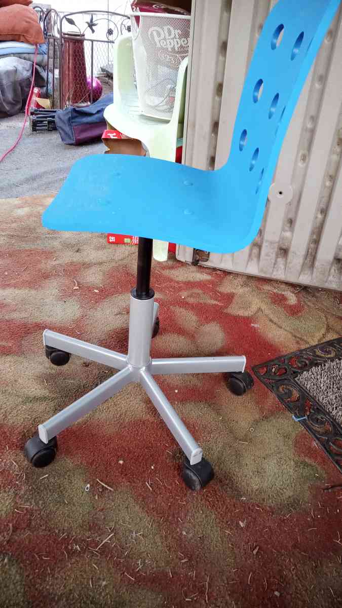 Childrens Blue IKEA Computer Swivel Chair - Manteno, Illinois - FleaMarketBay