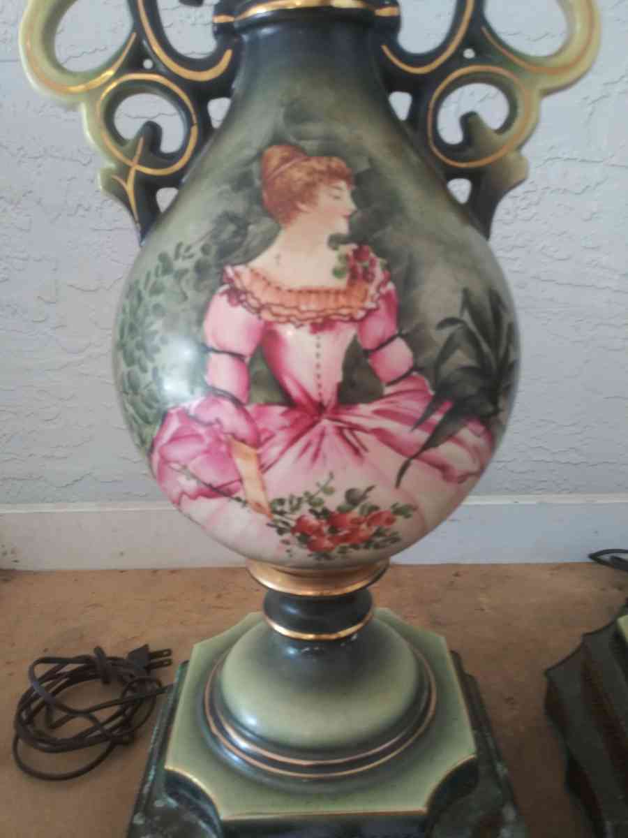 French Porcelain Urn Lamps - Spring Hill, Florida - FleaMarketBay