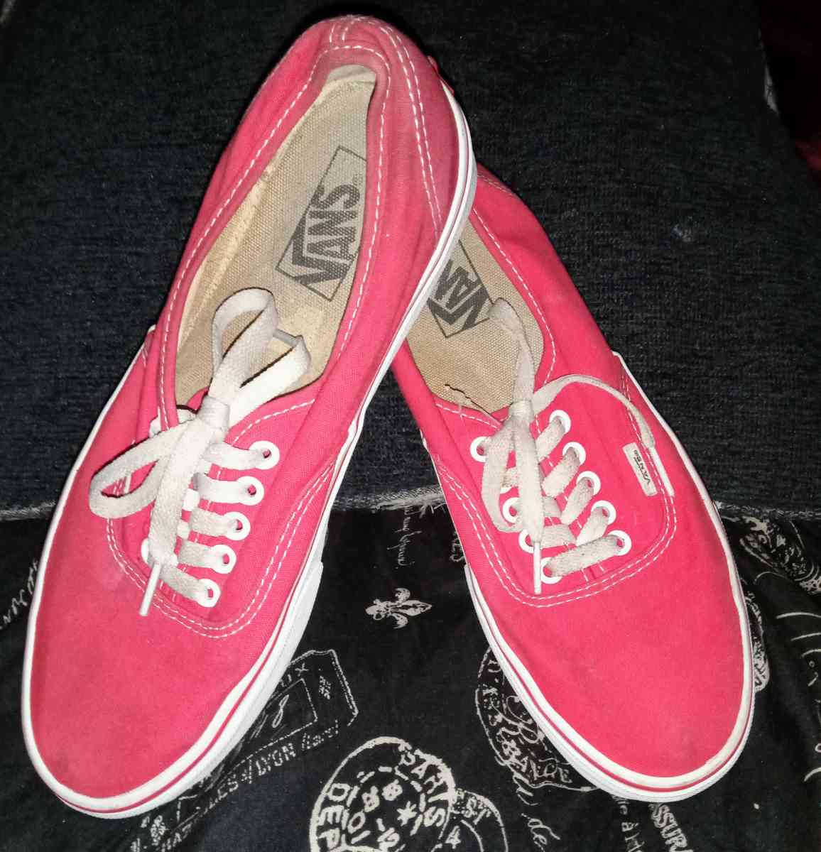 Vans Authentic off the wall carmine rose canvas shoes - Akron, Ohio