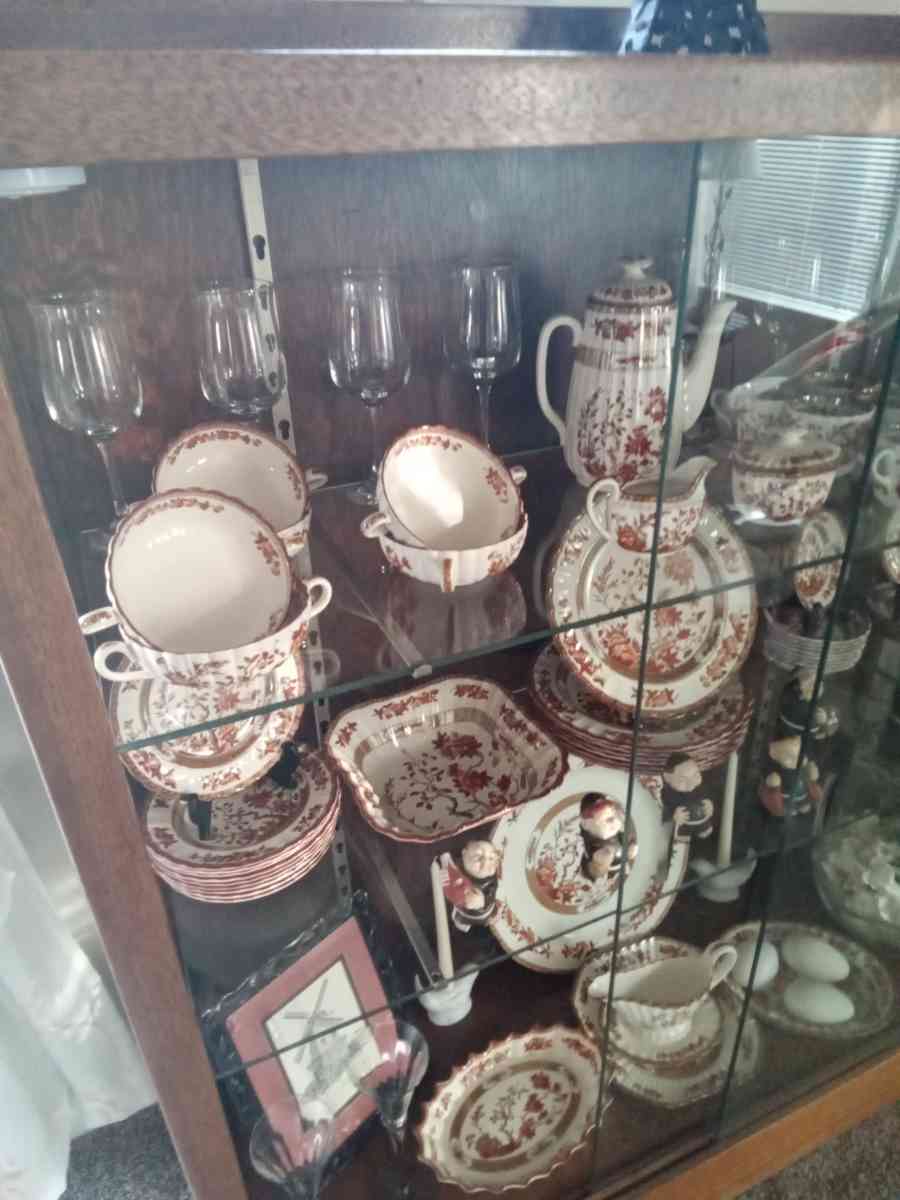 100 year old Spode Indian Tree China and cabinet - Gardnerville, Nevada - FleaMarketBay