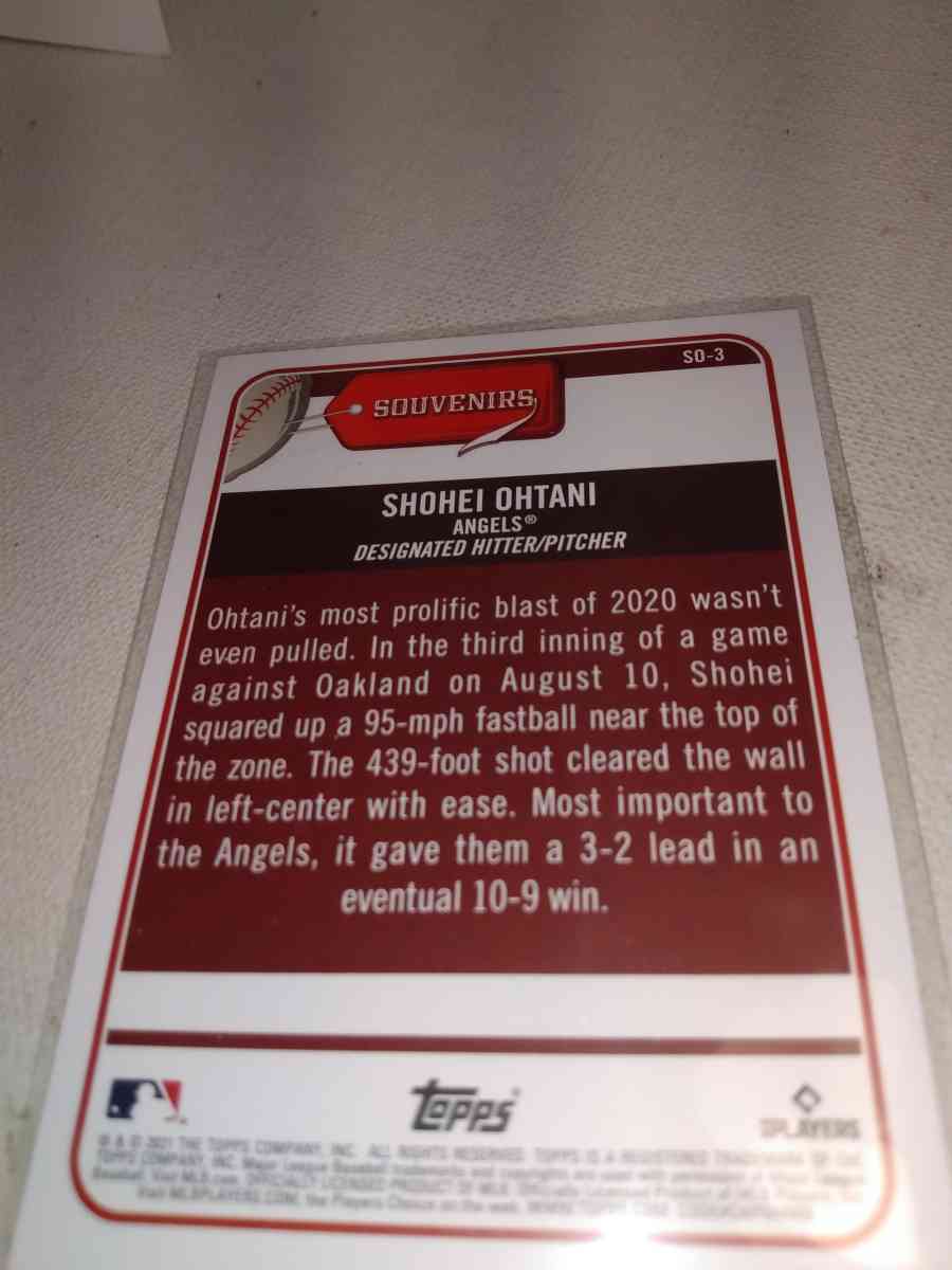 722 tops Big League shohei otani - Alicia, Arkansas - FleaMarketBay