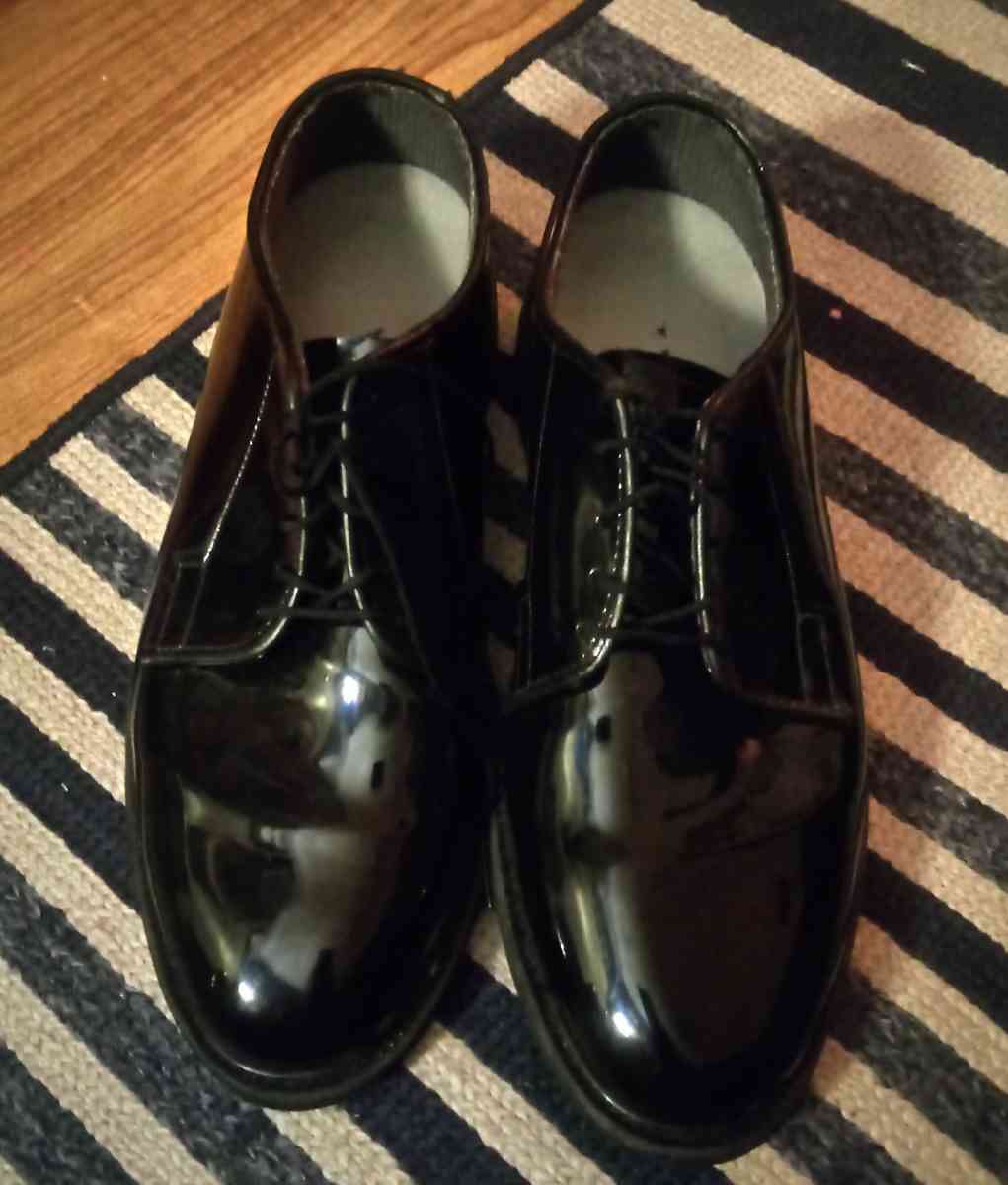 Bates Mens Black Leather Uniform Oxford sz 10E Dress Shoes - Belleville, Illinois - FleaMarketBay