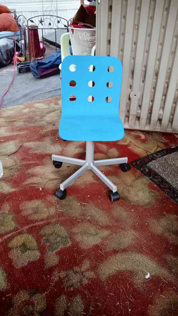 Childrens Blue IKEA Computer Swivel Chair - Manteno, Illinois - FleaMarketBay