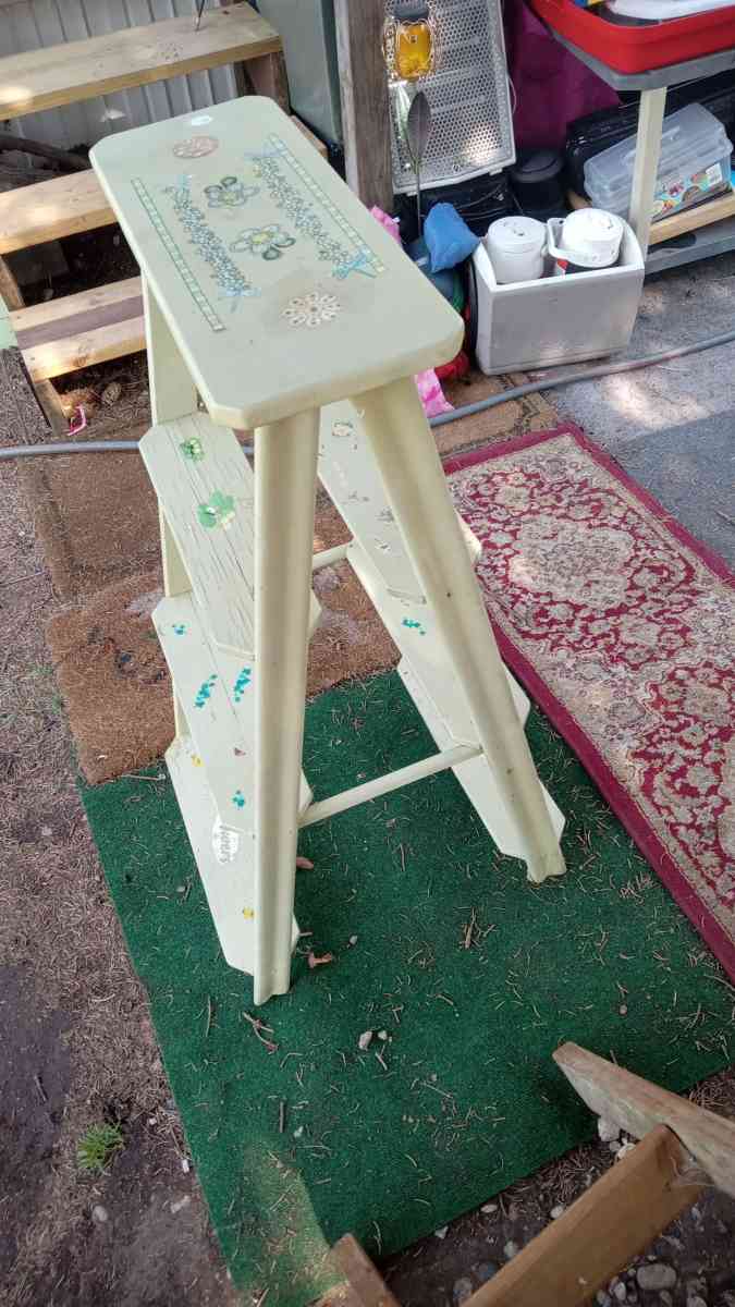 Hand Painted 6 Step Ladder - Manteno, Illinois - FleaMarketBay