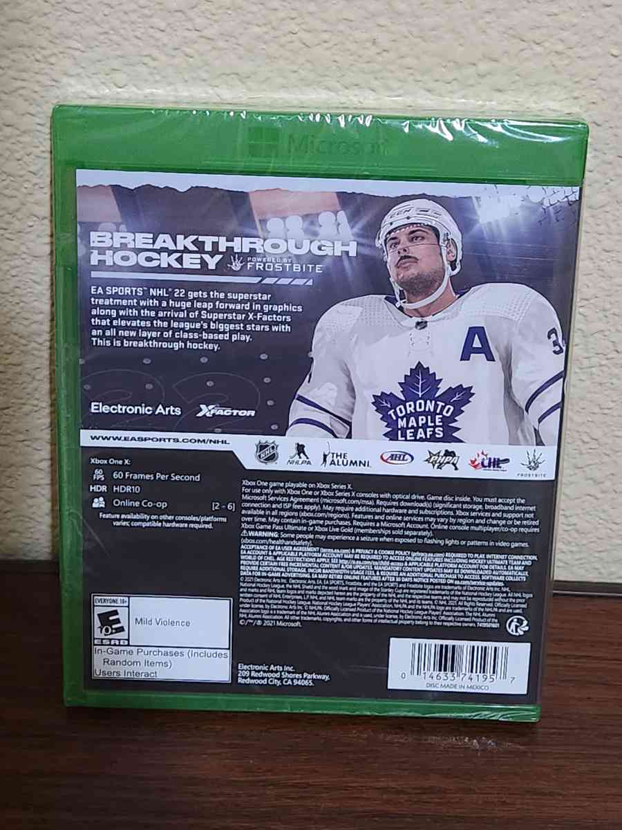 Xbox 1 NHL 2022 GAME SEALED - Elk Grove, California - FleaMarketBay