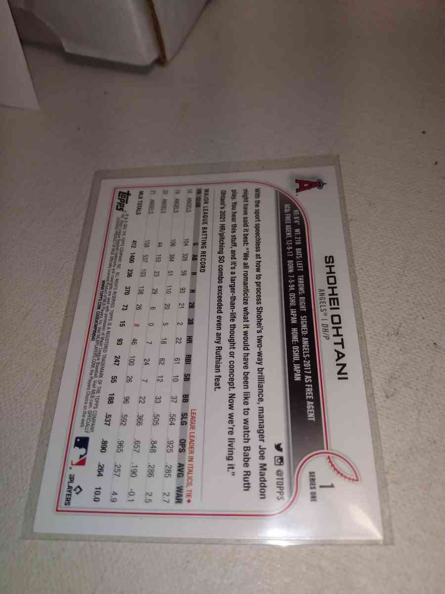 2022 Topps shohei otani - Alicia, Arkansas - FleaMarketBay
