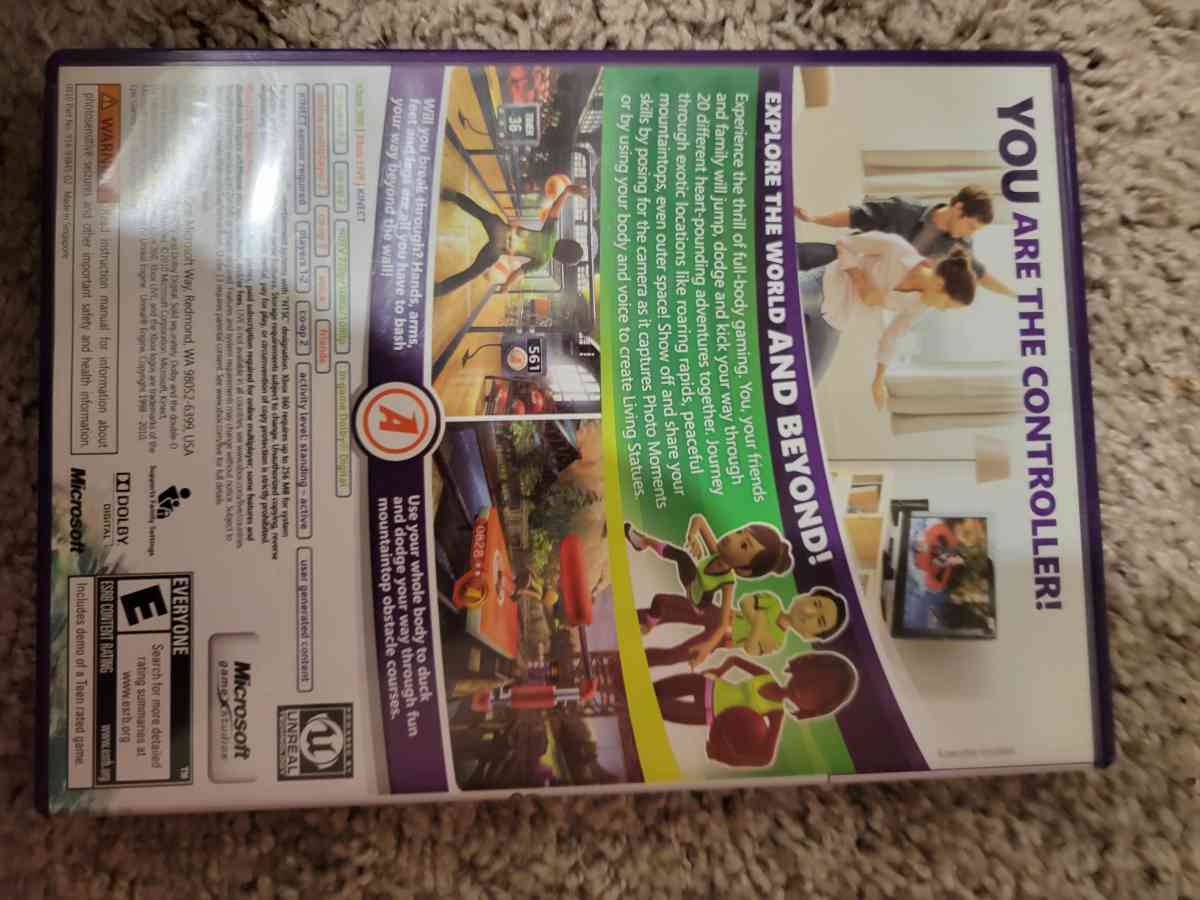 kinect adventures xbox 360 - Mequon, Wisconsin - FleaMarketBay