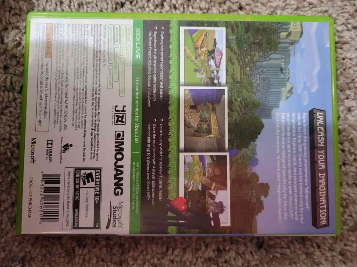 minecraft xbox 360 - Mequon, Wisconsin - FleaMarketBay