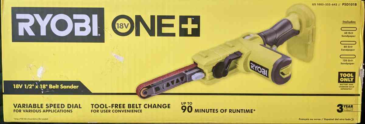 BRAND NEW Ryobi Two 4ah Batteries W Charger and Belt Sander - Concord, California - FleaMarketBay